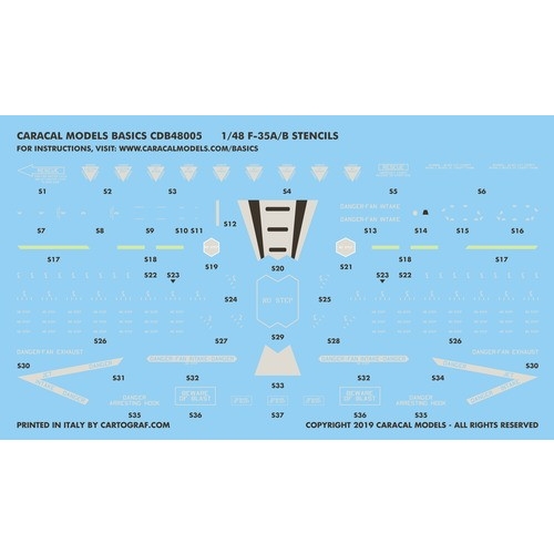 【新製品】CDB48005 F-35A/B ライトニングII ステンシル