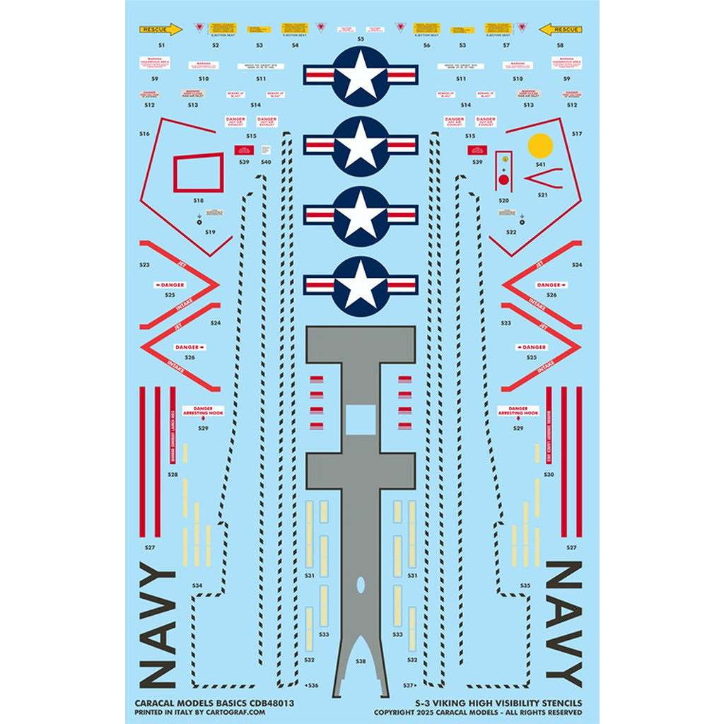 【新製品】CDB48013 ロッキード S-3 ヴァイキング ハイビジステンシル&国籍マーク