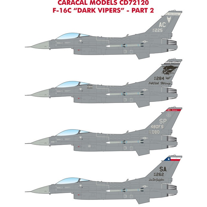 【新製品】72120 ジェネラル・ダイナミクス F-16C ダークヴァイパーズ Pt.2