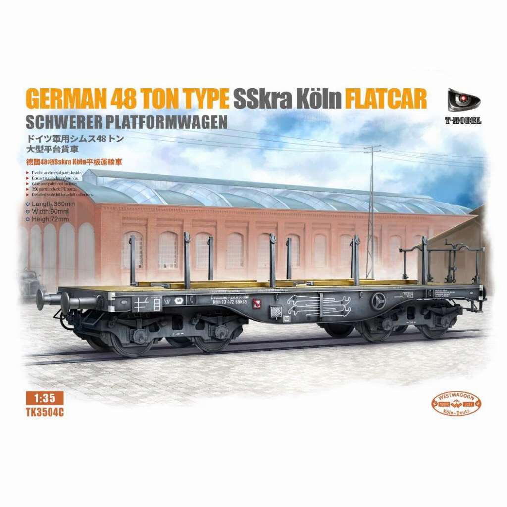 【新製品】TK3504C 1/35 ト゛イツ 重平貨車 48t SSkra ケルンタイプ