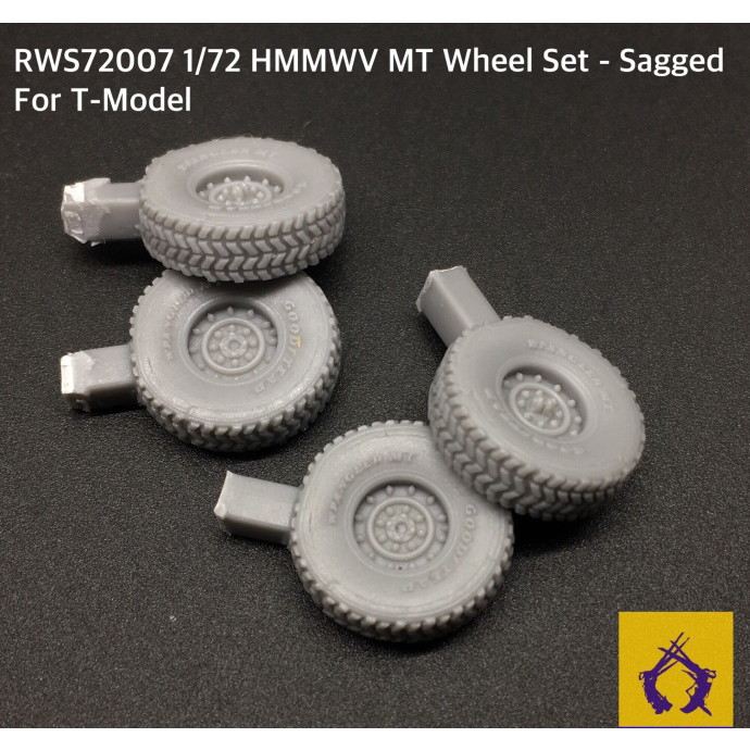 【新製品】RWS72007 HMMWV MT用ホイール/タイヤ(自重変形)セット (レジン製、4個入り)