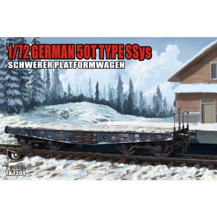 【新製品】TK7304D ドイツ軍 重平貨車 SSysタイプ 50t (2キット入り)