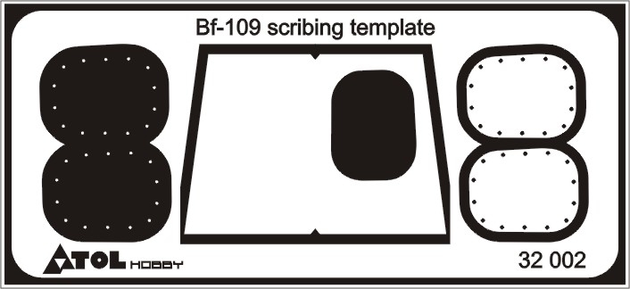 【新製品】PE32002 Bf109F/G/K用 ジャイロコンパス点検ハッチテンプレート