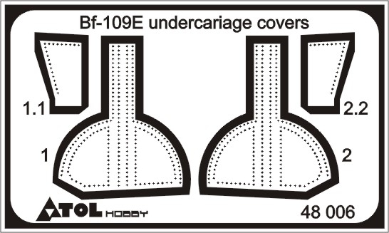 【新製品】PE48006 Bf109E 主脚カバー
