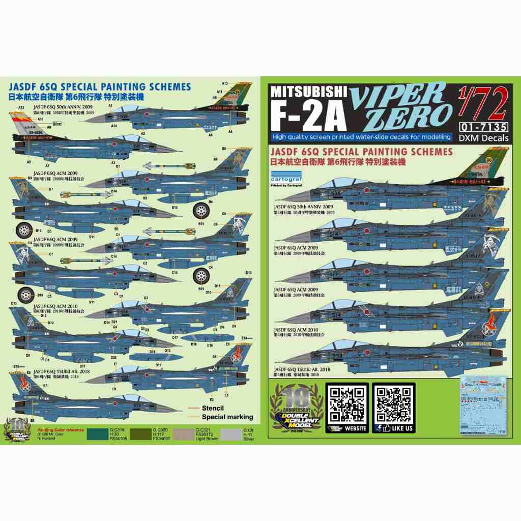 【新製品】01-7135 航空自衛隊 三菱 F-2A バイパーゼロ 築城基地 第6飛行隊 特別塗装機