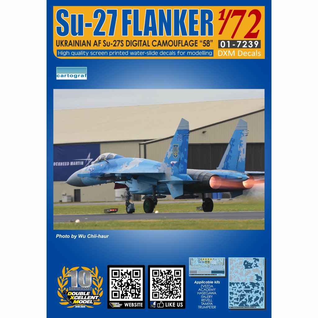 【新製品】01-7239 ウクライナ空軍 Su-27 デジタルカモフラージュ シェイム