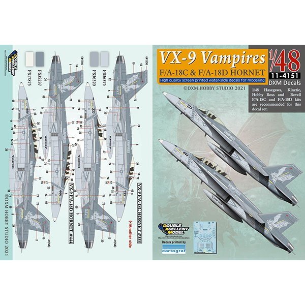 【新製品】11-4151 1/48 F/A-18C & F/A-18D ホーネット VX-9 ヴァンパイヤーズ バリューパック