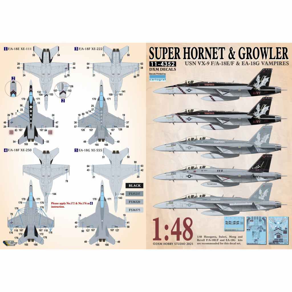 【再入荷】11-4352 アメリカ海兵隊 F/A-18E/F & EA-18G VX-9 ヴァンパイアーズ