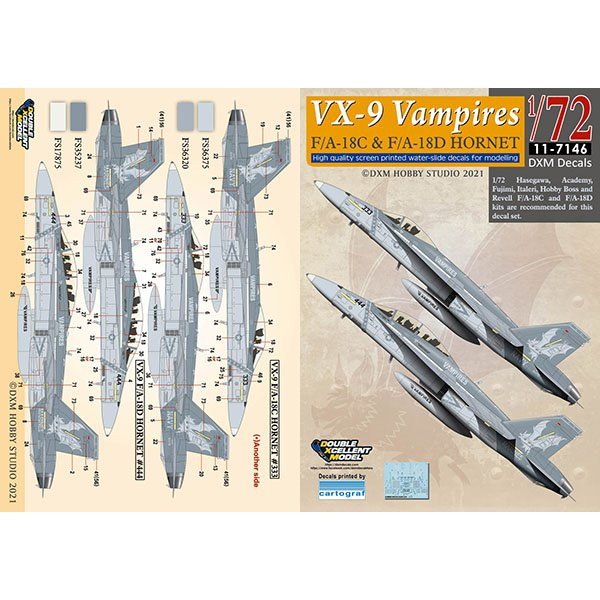 【新製品】11-7146 1/72 F/A-18C & F/A-18D ホーネット VX-9 ヴァンパイヤーズ バリューパック
