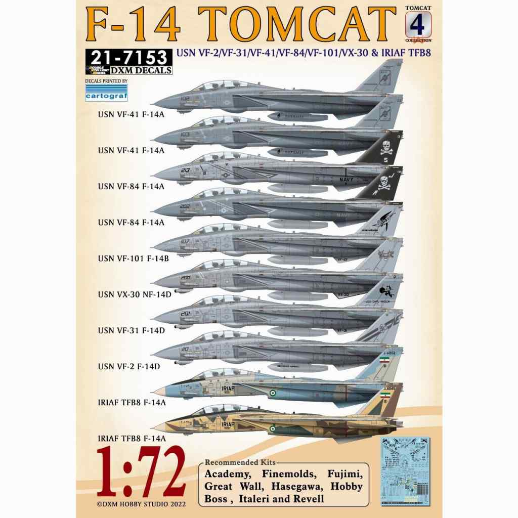 【再入荷】21-7153 アメリカ海軍/イラン空軍 F-14A/B/D トムキャット コレクション4