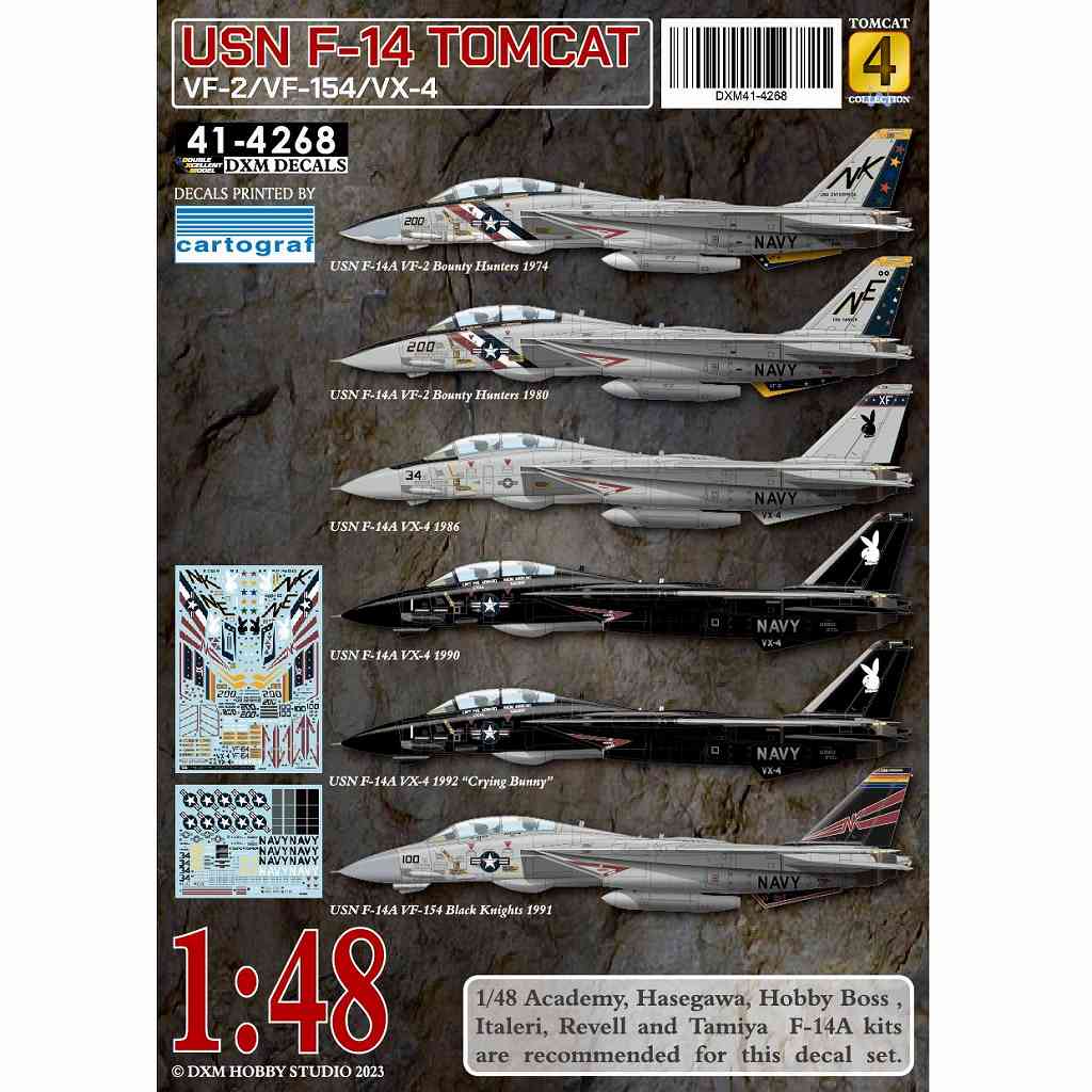 【新製品】41-4268 アメリカ海軍 F-14A トムキャット VF-2/VX-4/VF-154 トムキャットコレクション #4