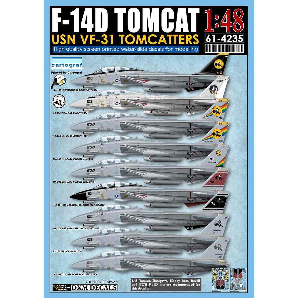 【新製品】61-4235 1/48 アメリカ海軍 F-14D トムキャット VF-31 トムキャッターズ