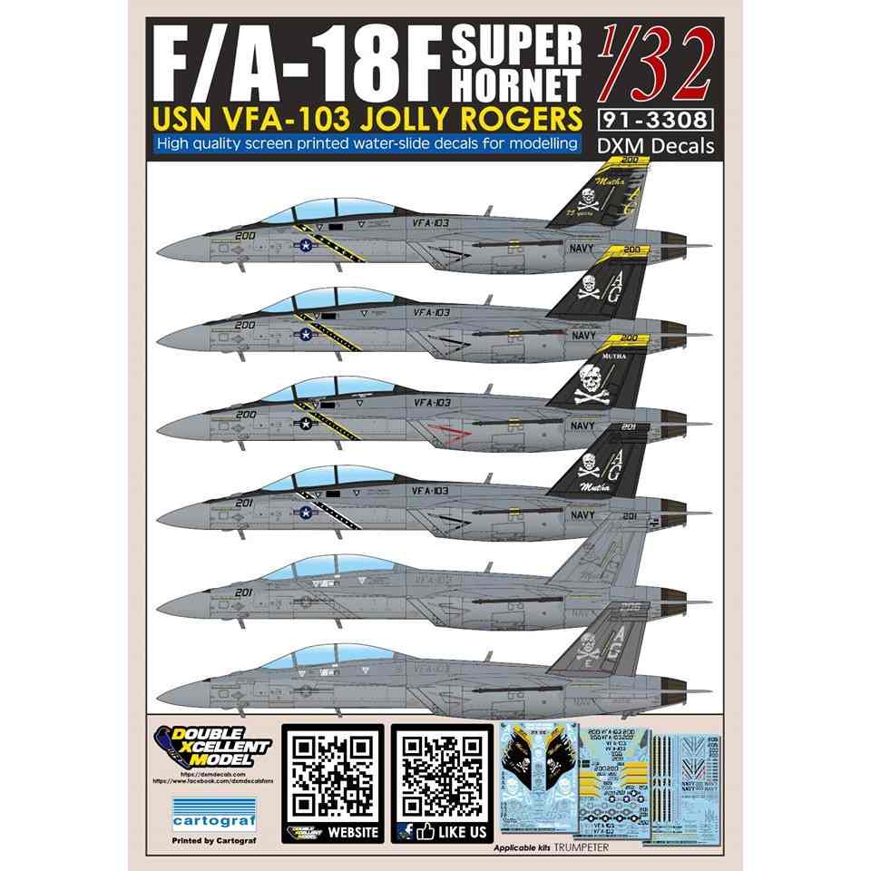 【新製品】91-3308 アメリカ海軍 F/A-18Fスーパーホーネット VFＡ-103 ジョリー・ロジャース