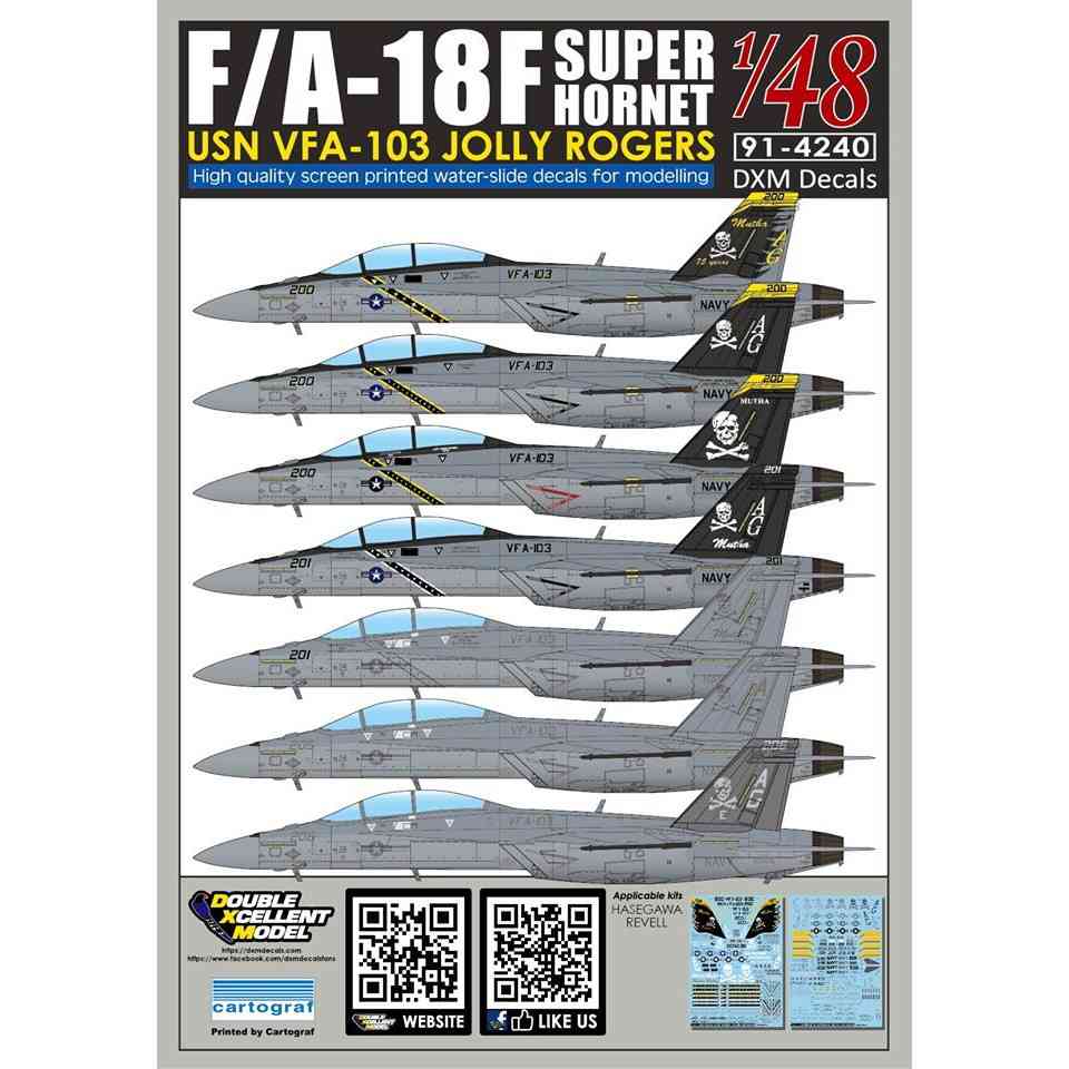 【再入荷】91-4240 アメリカ海軍 F/A-18Fスーパーホーネット VFＡ-103 ジョリー・ロジャース