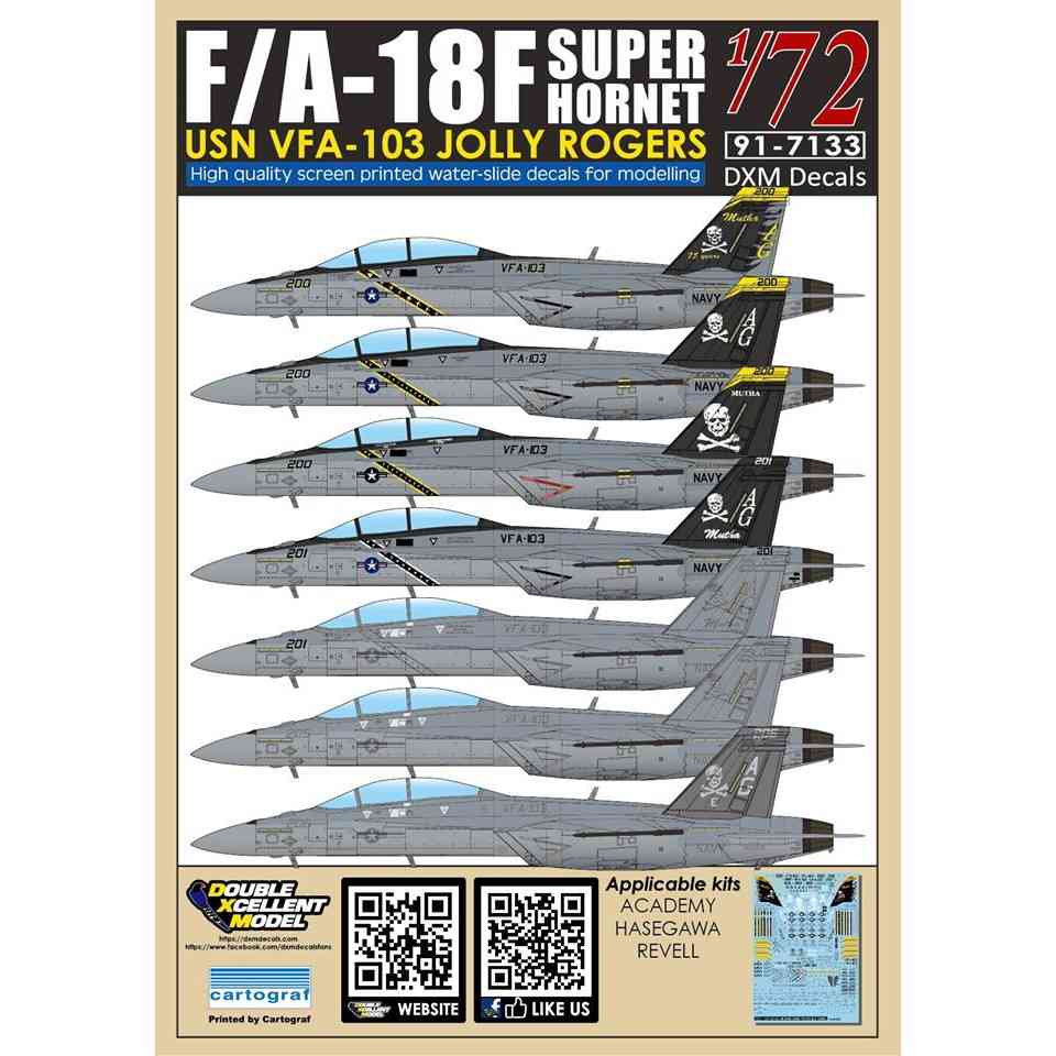 【新製品】91-7133 アメリカ海軍 F/A-18Fスーパーホーネット VFＡ-103 ジョリー・ロジャース