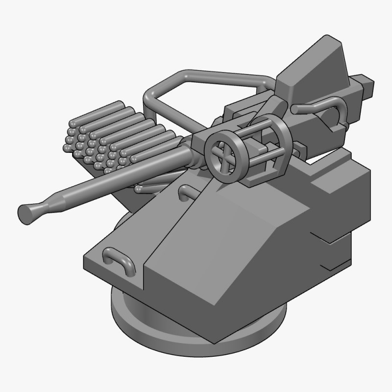 【新製品】AC350004c 40mmボフォースMk.5機関砲 シングルボフィンマウント