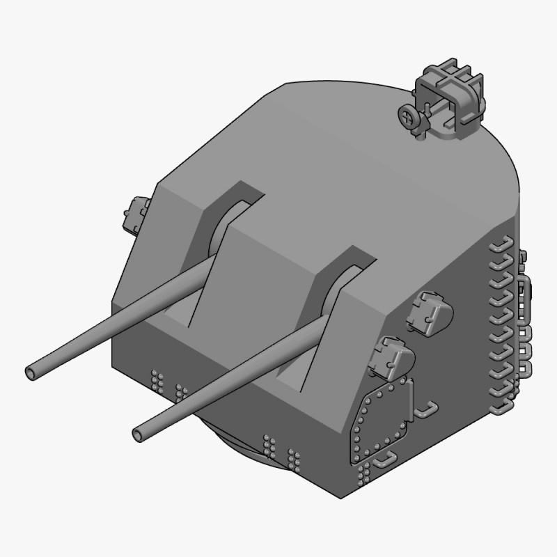 【新製品】AC350017g Mk.28 38口径5ｲﾝﾁ連装砲 クローズマウント