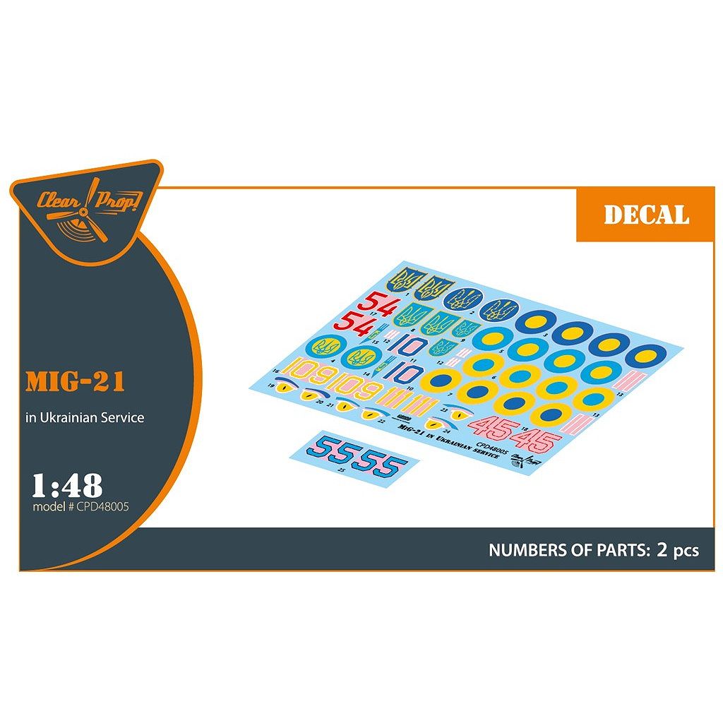 【新製品】CPD48005 1/48 MiG-21 ウクライナ軍デカール