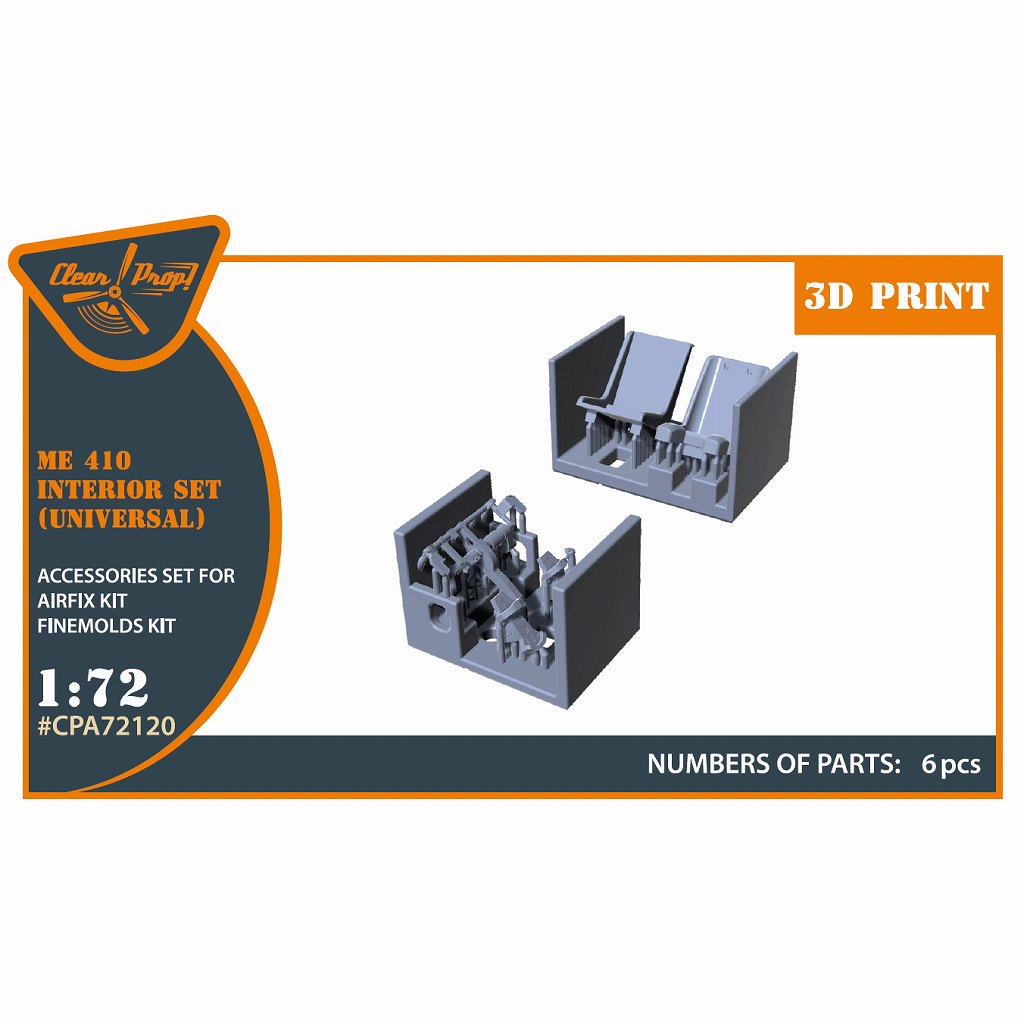 【新製品】CPA-72120 1/72 Me410B-1/U2/U4/R4 内装パーツセット(ファインモールド用)