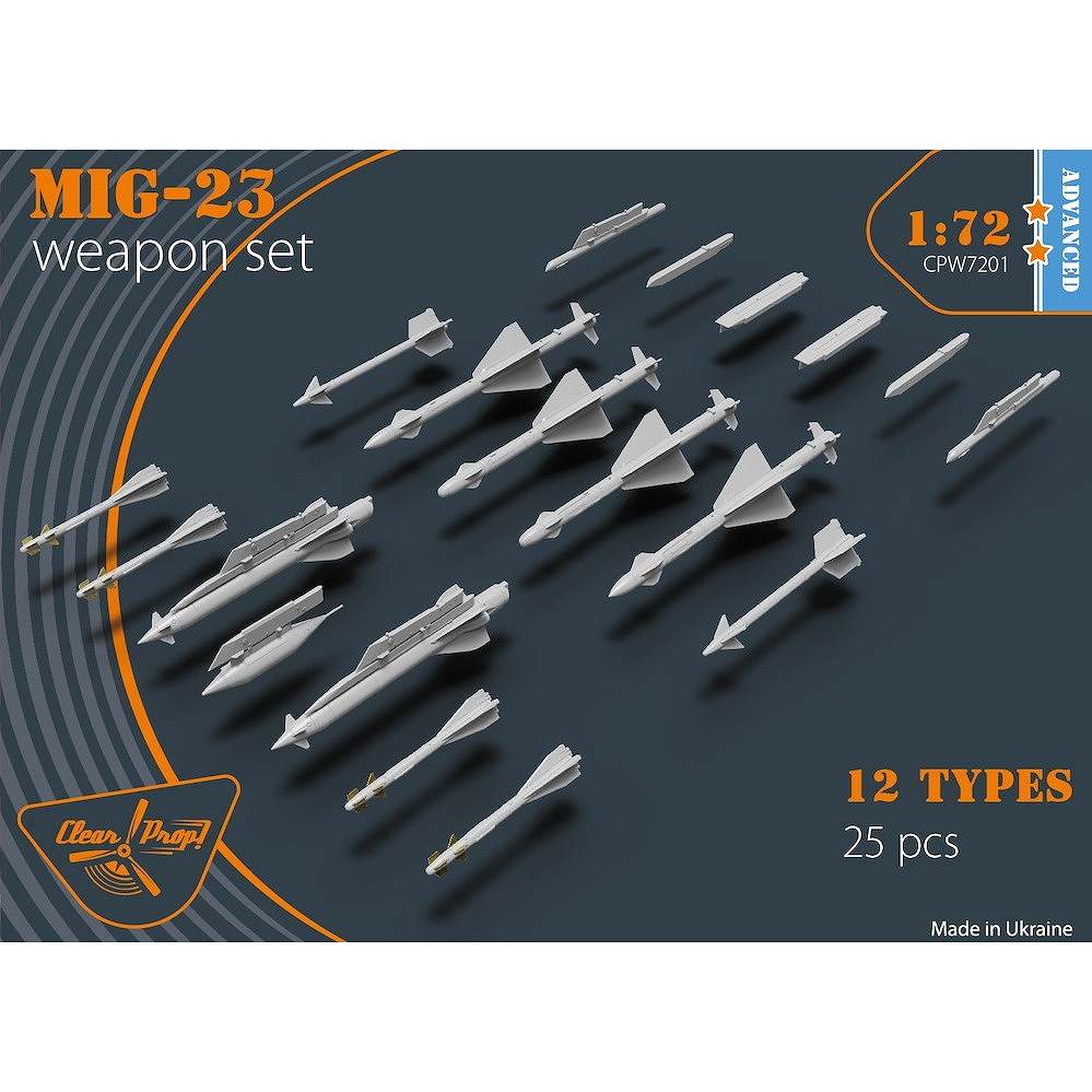 【新製品】CPW7201 1/72 ミグ MiG-23 フロッガー 武装パーツセット