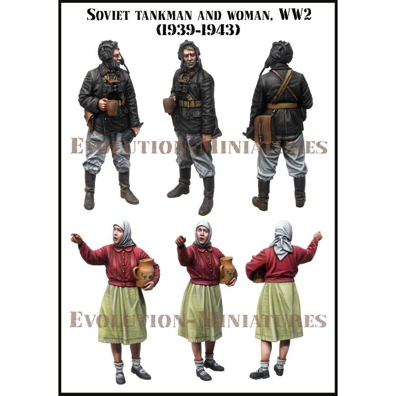 【新製品】EM-35185 WWII ロシア赤軍戦車兵 村の女性に様子を尋ねる戦車兵長 1939-43