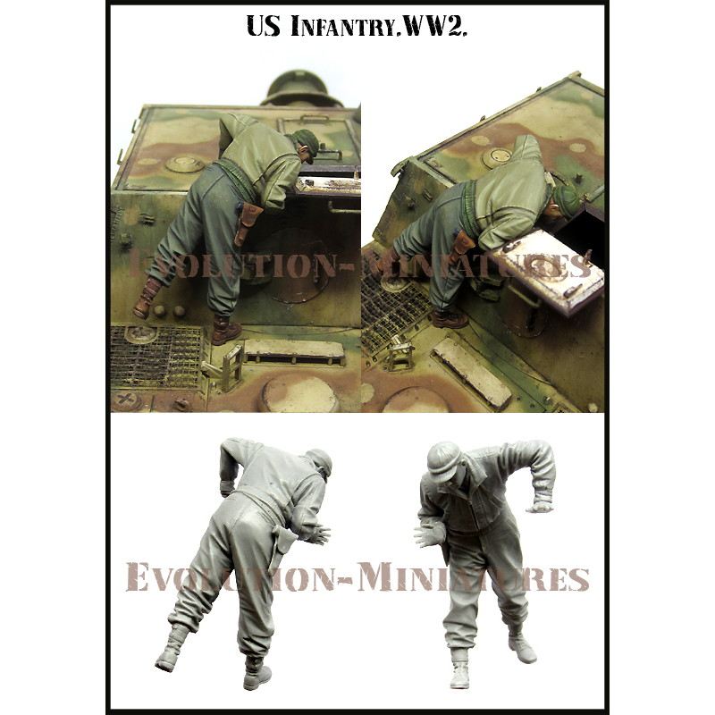 【新製品】EM-35189 WWII アメリカ陸軍兵士 鹵獲戦車の内部を覗くGI