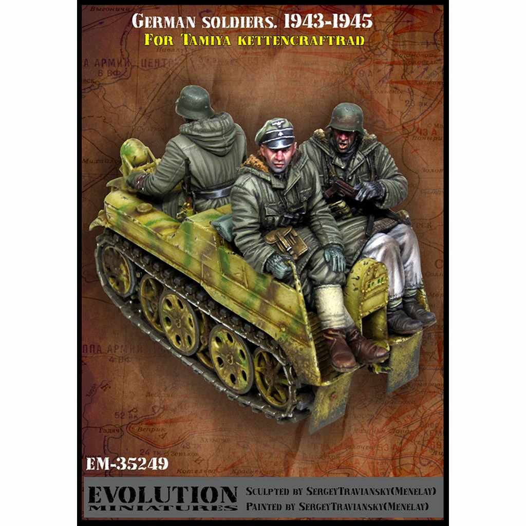 【新製品】EM-35249 1/35 WWII ドイツ ケッテンクラートに乗る冬季の兵士 1943-1945(タミヤ ケッテンクラート用)