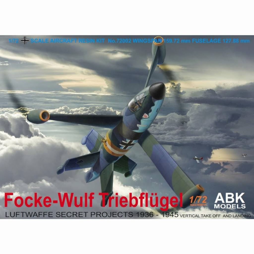 【新製品】ABK72002 1/72 フォッケウルフ トリープフリューゲル 垂直離着陸迎撃機