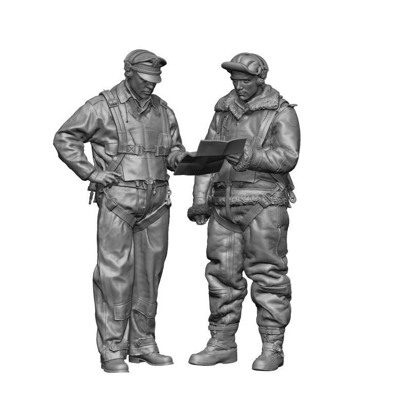 【新製品】HS72001 1/72 WWII アメリカ陸軍航空軍爆撃機パイロット&クルー