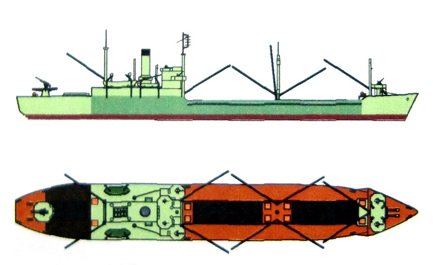 【再入荷】SS-024)第三次戦時標準船 3D型 貨物船 第四日立丸