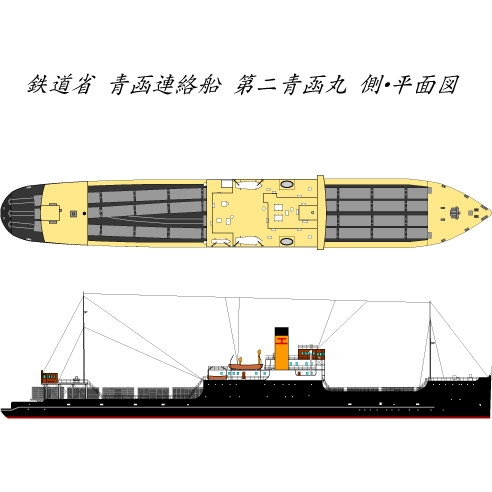 【再入荷】SS-C-052 鉄道省 青函航路 鉄道連絡船 第二青函丸