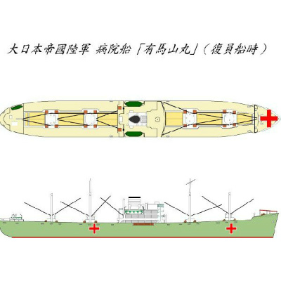 【再入荷】SS-C-086)陸軍 病院船 有馬山丸