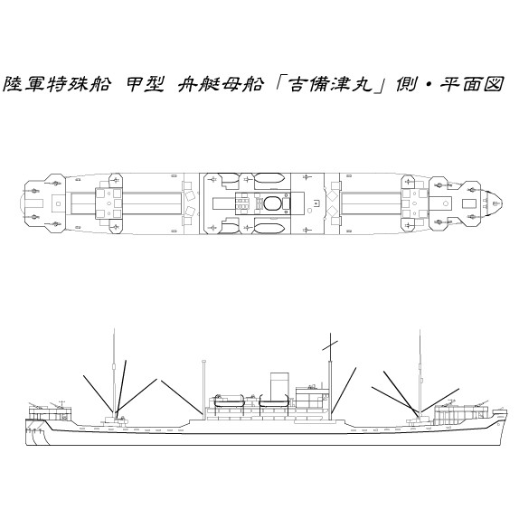 【新製品】[2001007301006] SS-T-010)陸軍特殊船 甲型 舟艇母船 吉備津丸