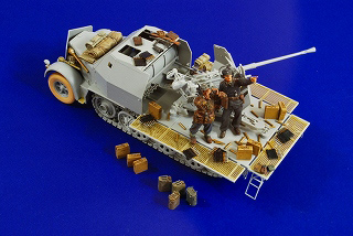 【新製品】[2001010027252] 2725)Sd.Kfz.7/2 3.7cm Flakｸﾙｰ/砲弾/積荷セット