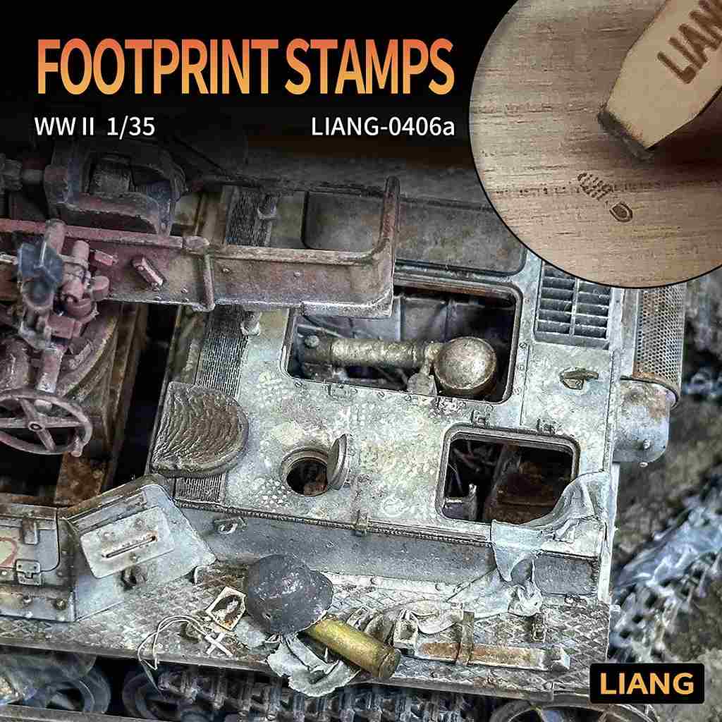 【新製品】LIANG-0406a 1/35 WW.II ブーツ 足跡スタンプ