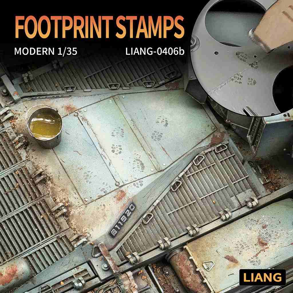 【新製品】LIANG-0406b 1/35 現用ブーツ 足跡スタンプ