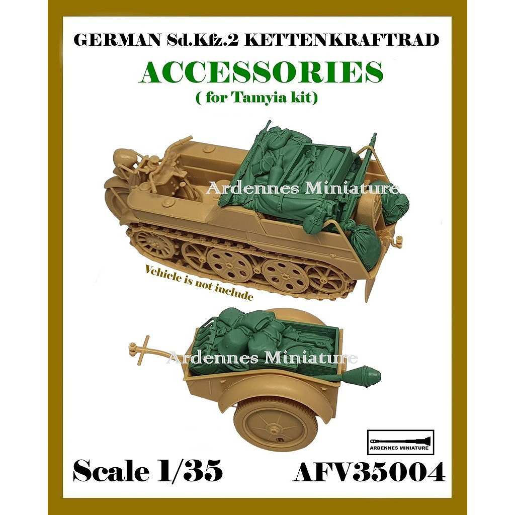 【新製品】AFV35004 1/35 WWII ドイツ Sd.Kfz.2ケッテンクラート アクセサリーセット(タミヤ用)