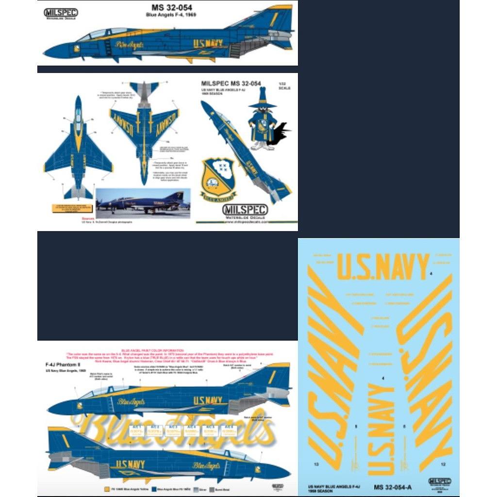 【新製品】32-054 1/32 米海軍 ブルーエンジェルス マクドネル・ダグラス F-4J ファントムII 1969年