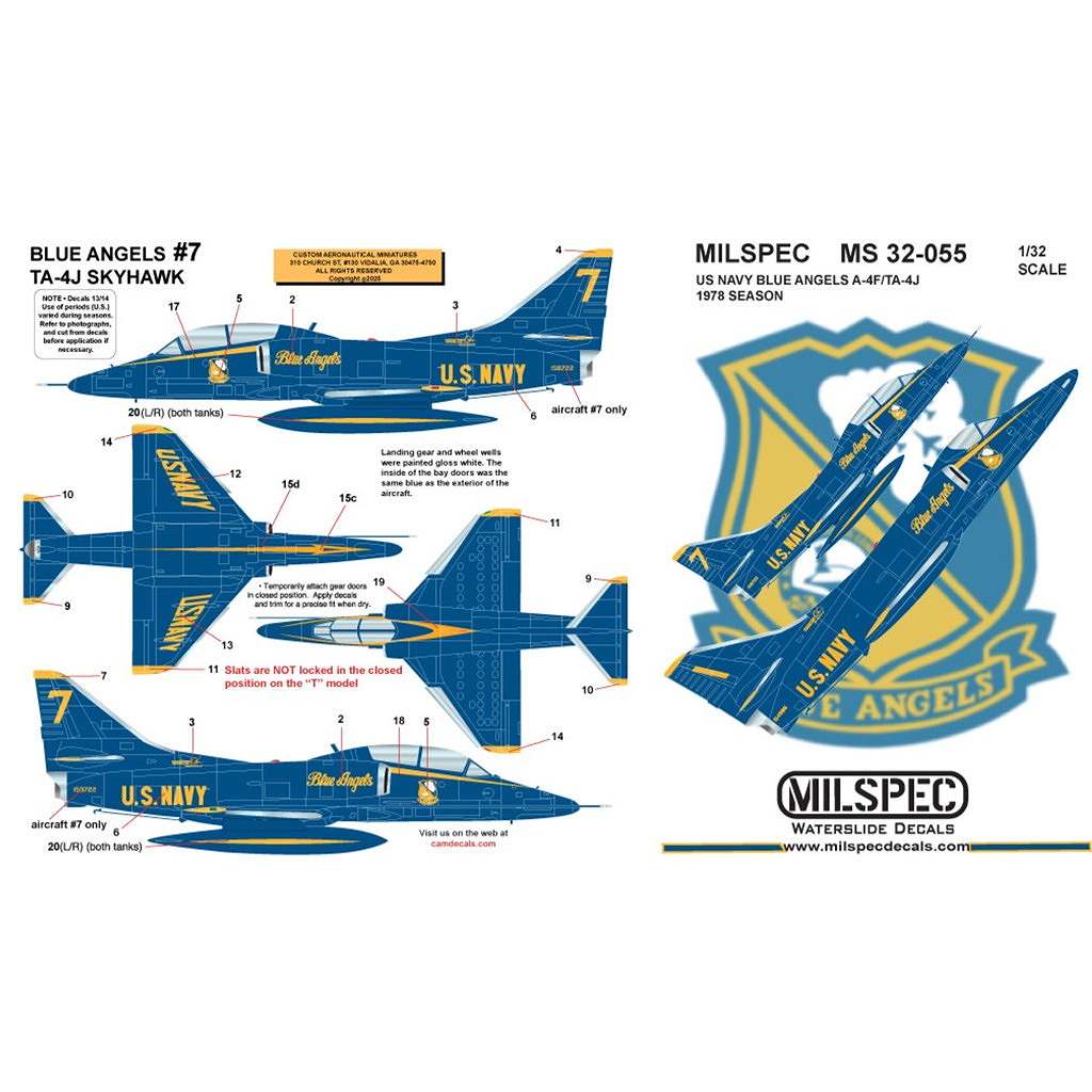 【新製品】32-055 1/32 米海軍 ブルーエンジェルス ダグラス A-4F/TA-4J スカイホーク 1978年