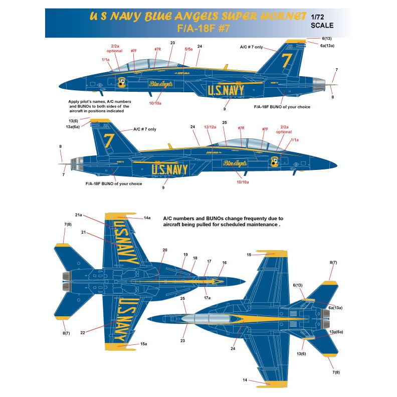 【再入荷】72-056 米海軍 ブルーエンジェルス F/A-18E/F スーパーホーネット 2021