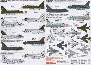 【再入荷】X72155 EE ライトニング F.2A/Ｆ.6 5/11/19/56/74/92スコードロン