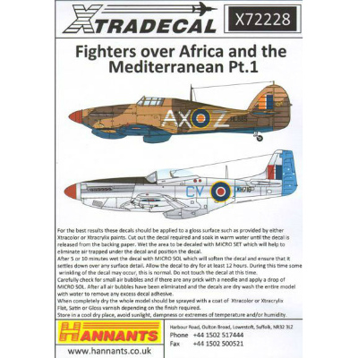 【再入荷】X72228 アフリカ/地中海戦線の戦闘機 Part.1