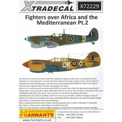 【再入荷】X72229 アフリカ/地中海戦線の戦闘機 Part.2