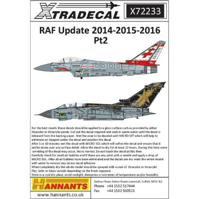 【再入荷】X72233 イギリス空軍アップデート 2014-15-16 Pt.2