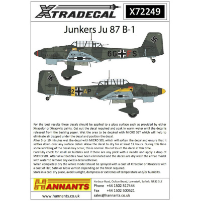 【新製品】X72249)ユンカース Ju87B-1 スツーカ