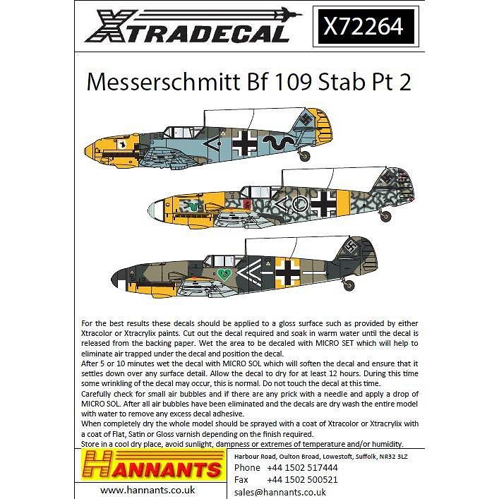 【新製品】X72264)メッサーシュミット Bf109 Stab Pt.2