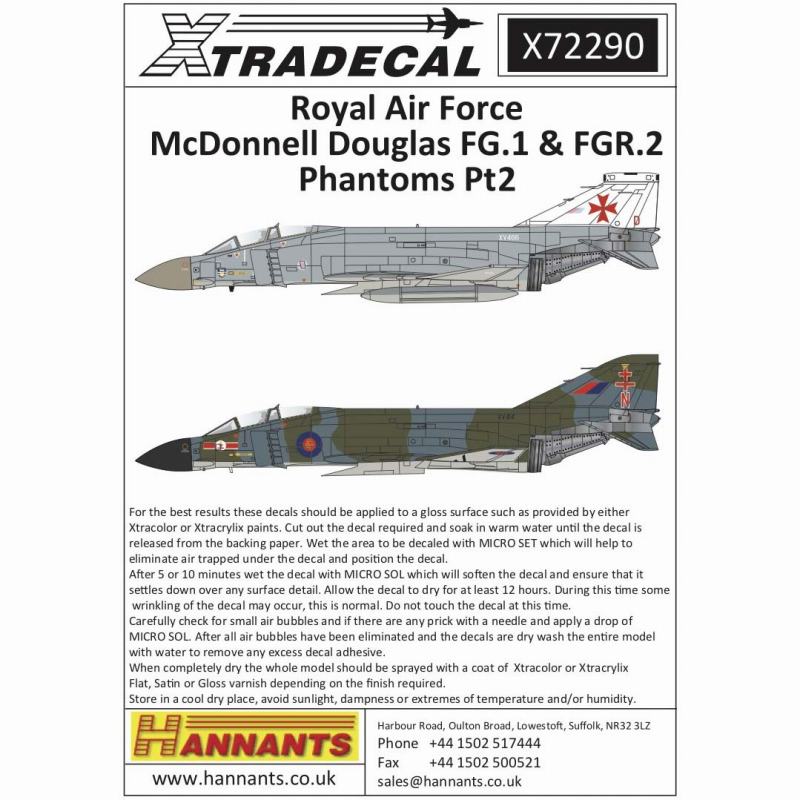 【新製品】X72290)マクドネル・ダグラス ファントム FG.1/FGR.2 イギリス空軍 Pt.2