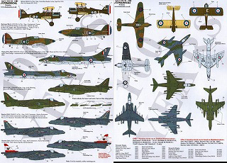 【新製品】[2002120110803] X48108)RFC/RAF 1 スコードロン 100周年 SE.5a to ハリアー GR.9