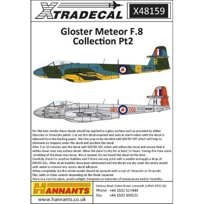 【再入荷】X48159 グロスター ミーティア F.8 Pt.2