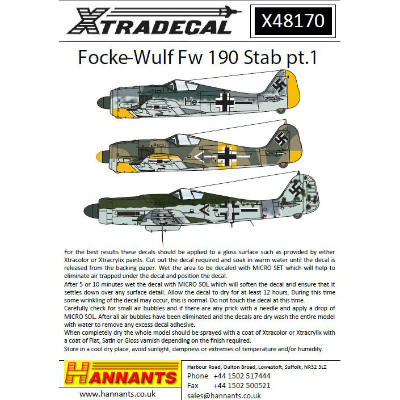 【新製品】X48170)フォッケウルフ Fw190A/D/F Stab Pt.1